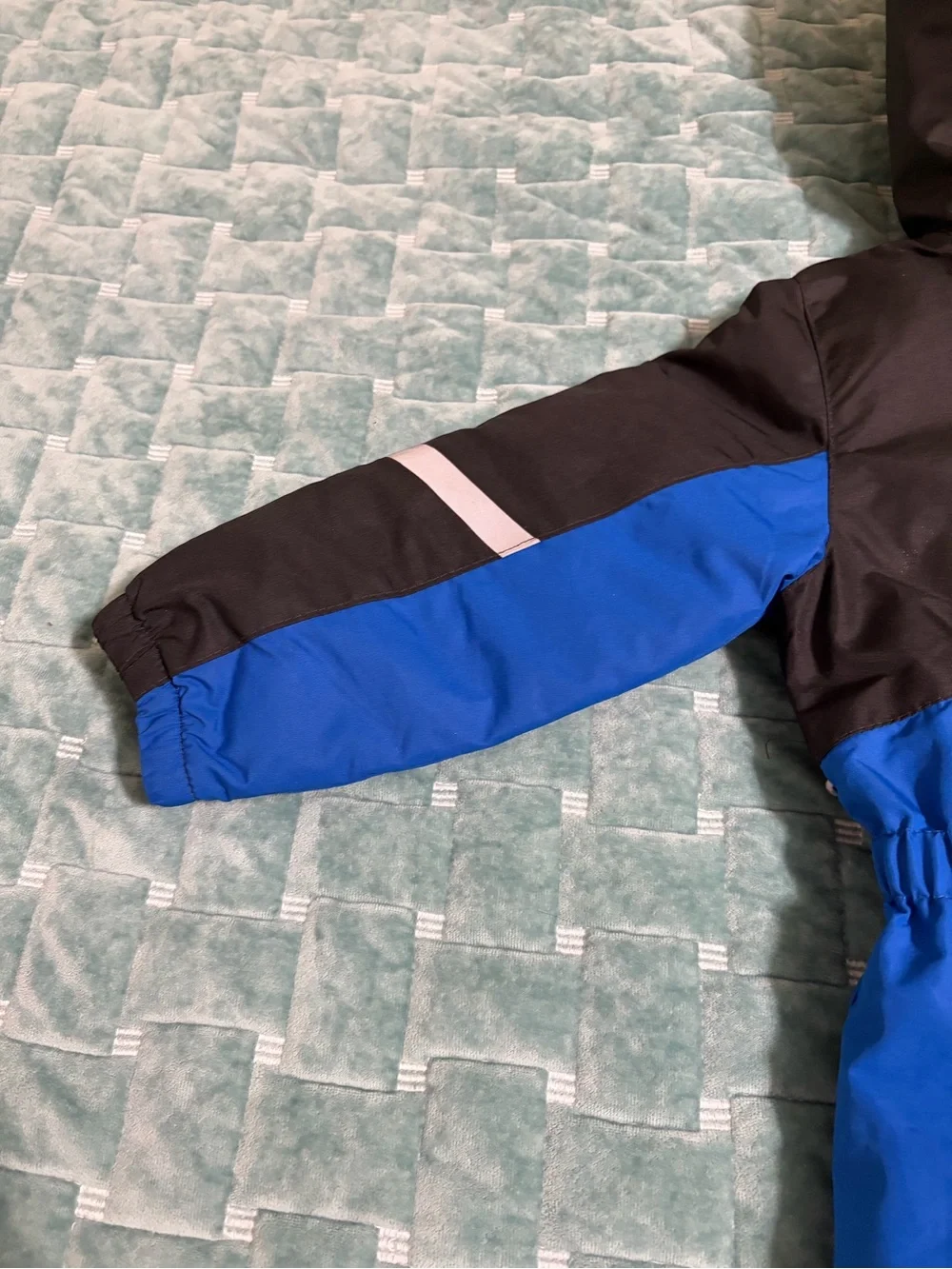 SwissTech Kids Insulated Snow Suit Blue Black Hooded Size 3T Winter Bib Overall